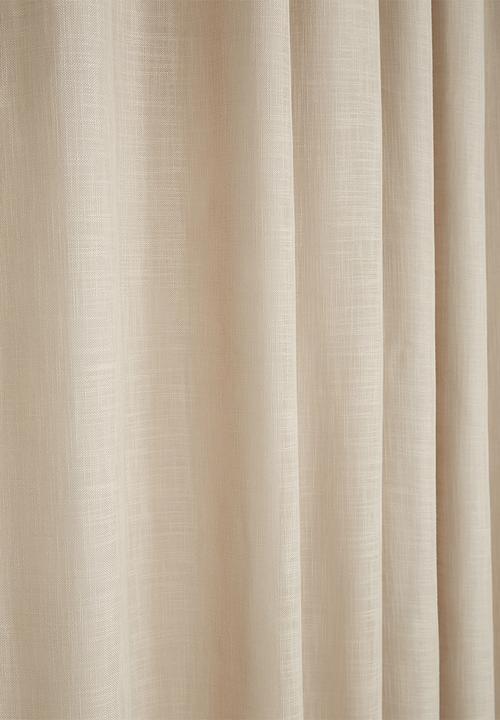 Sixth Floor - Two tone eyelet curtain - natural & white