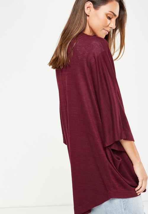 Cotton On - Kimono cardigan - burgundy