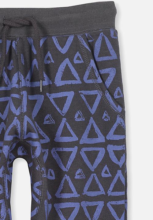 Cotton On - Kids Luca trackpants - blue & black 