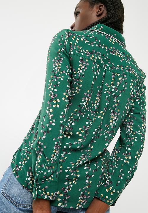 ONLY - Ditte long sleeve shirt - green