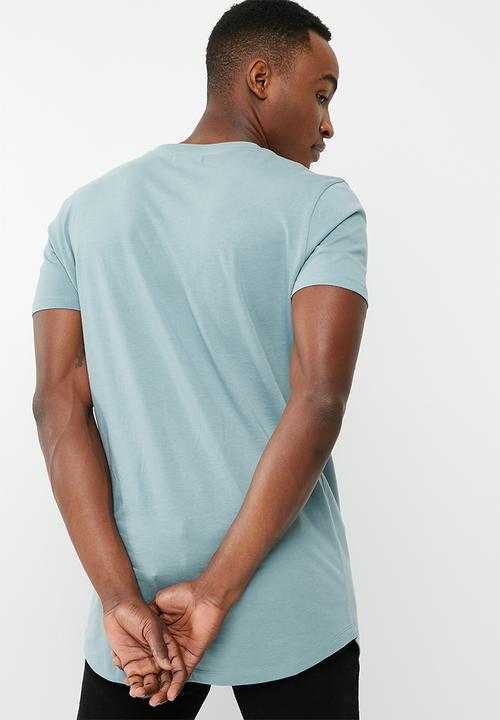 Superbalist - Curved hem tee - blue 
