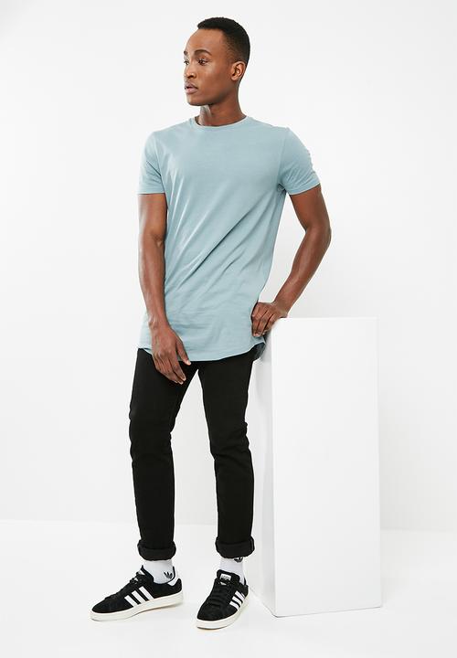 Superbalist - Curved hem tee - blue 