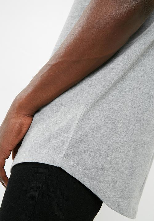 Superbalist - Curved hem tee - grey 