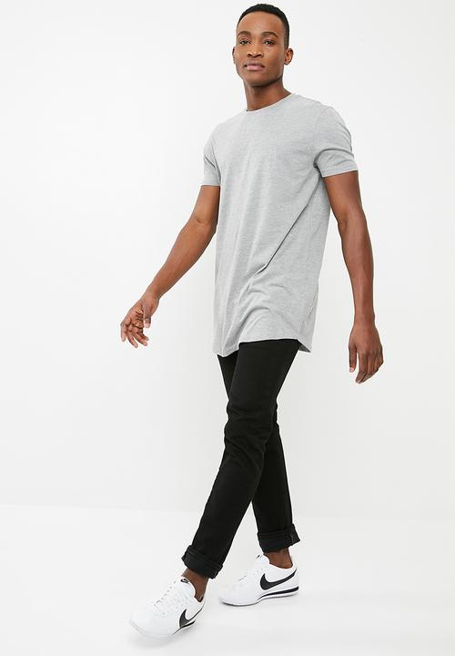 Superbalist - Curved hem tee - grey 