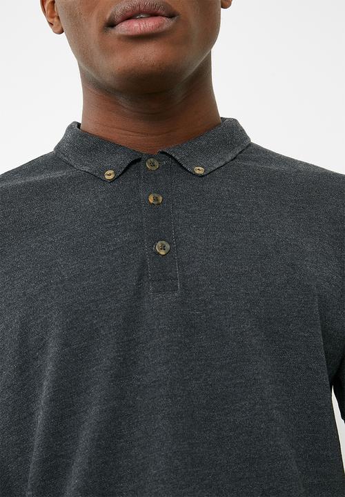 Superbalist - Pique slim fit polo - grey 