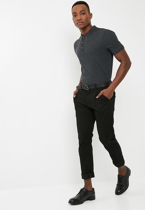 Superbalist - Pique slim fit polo - grey 