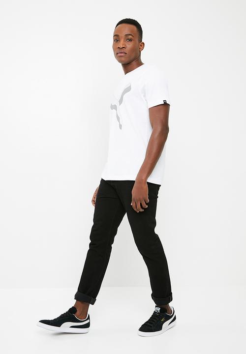 PUMA - Reflective cat tee - white