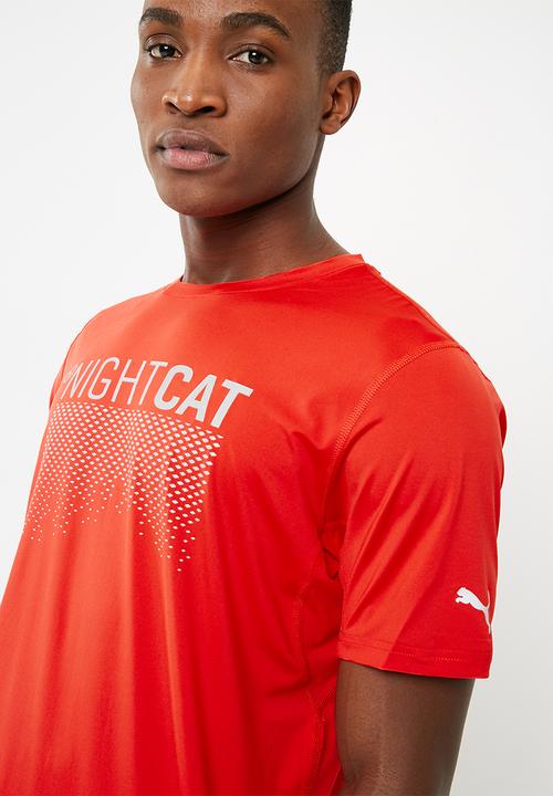 PUMA - Nightcat short sleeve tee - red