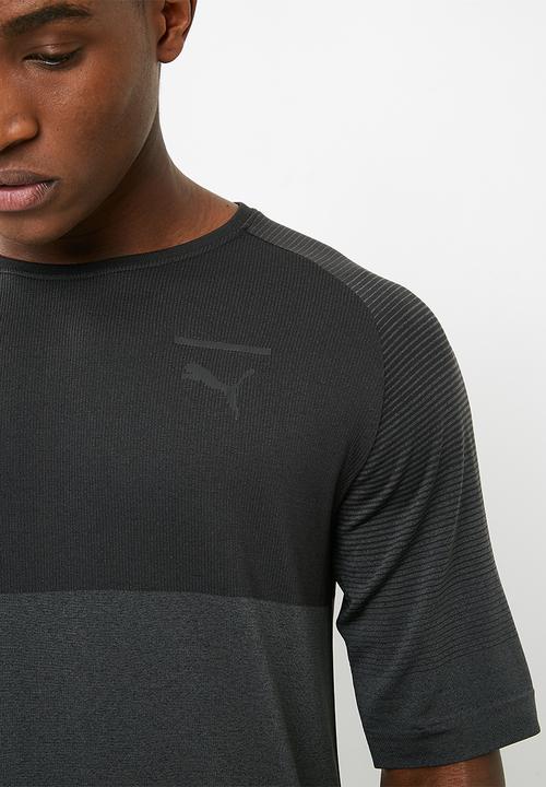 PUMA - Pace Evoknit tee asphalt - black & charcoal