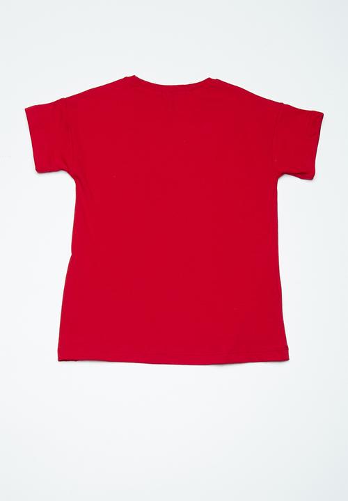 dailyfriday - Kids girls printed swing tee - red 