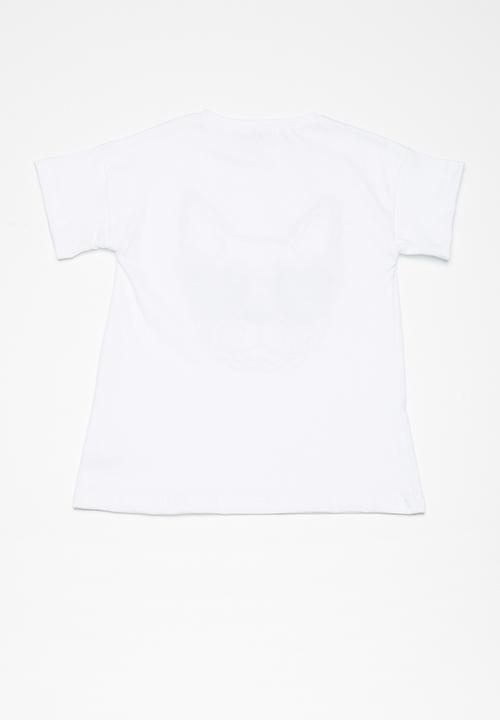 dailyfriday - Kids girls printed swing tee - white 