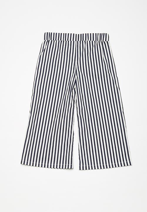 dailyfriday - Kids girls culotte pants - navy & white 