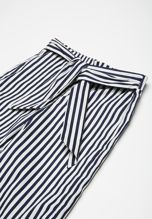 dailyfriday - Kids girls culotte pants - navy & white 