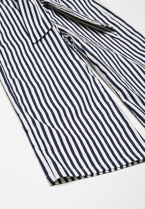 dailyfriday - Kids girls culotte pants - navy & white 