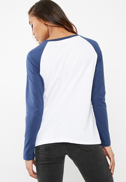 dailyfriday - Raglan long sleeve tee - white