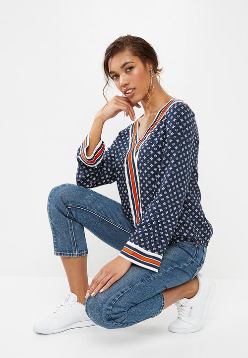 Jacqueline de Yong - Berlin blouse - blue 