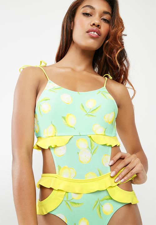 Vero Moda - Yucca swimsuit - yellow & blue 