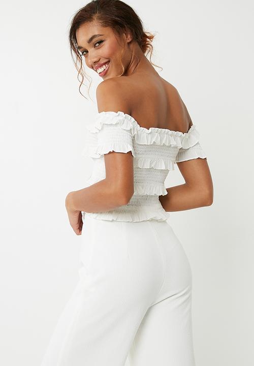 Vero Moda - Gaston off shoulder top - white 