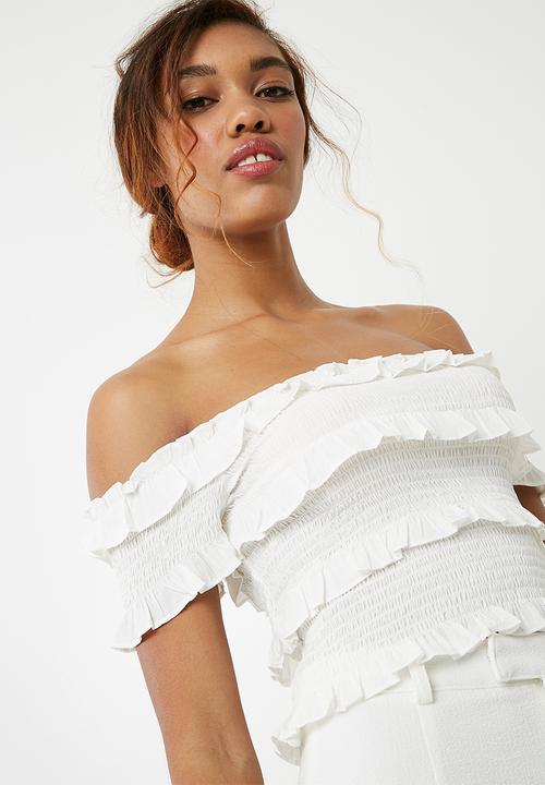 Vero Moda - Gaston off shoulder top - white 