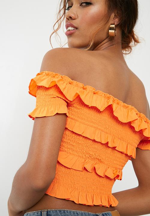 Vero Moda - Gaston off shoulder top - orange 