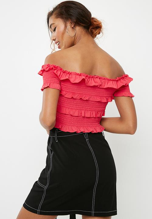 Vero Moda - Gaston off shoulder top - pink 