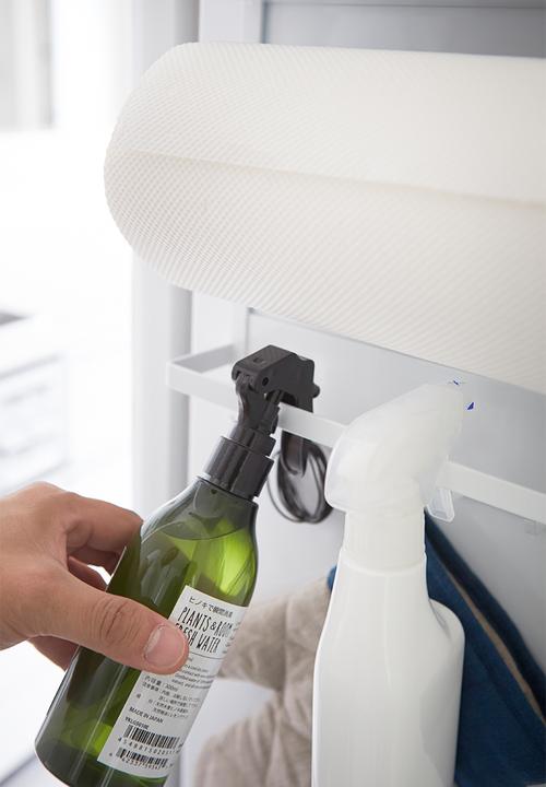 Yamazaki - Tower magnetic refrigerator side rack - white