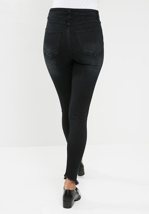 Superbalist - Raw hem skinny - black