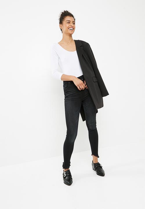 Superbalist - Raw hem skinny - black