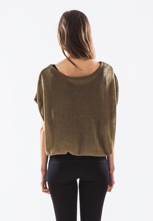Milk & Shadow Spring - Hanger Print Crop Top – Tan