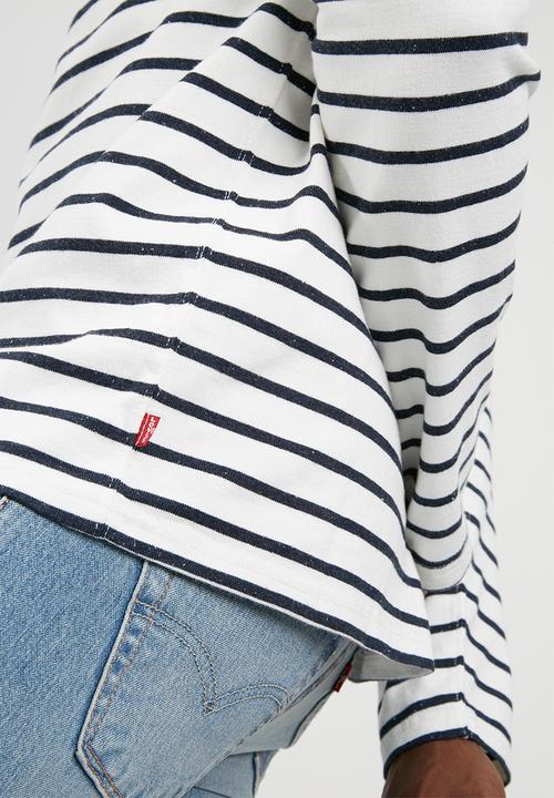 Levi’s® - Mission stripe long sleeve tee - white & black