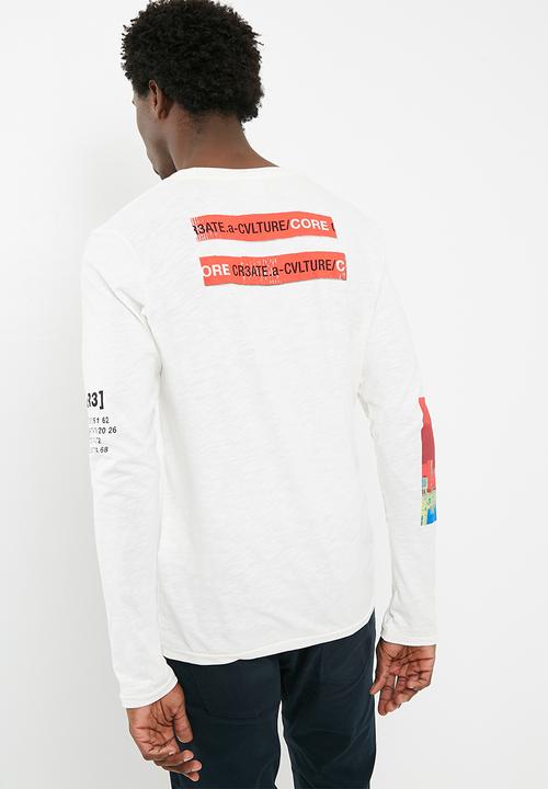 Jack & Jones - Moven long sleeve tee - white 