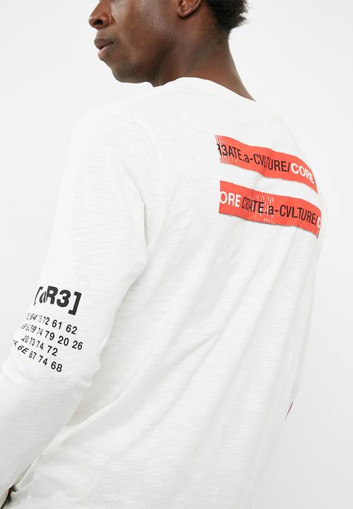 Jack & Jones - Moven long sleeve tee - white 