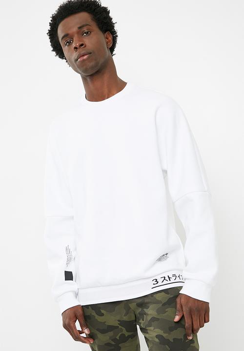 adidas nmd crew sweatshirt white