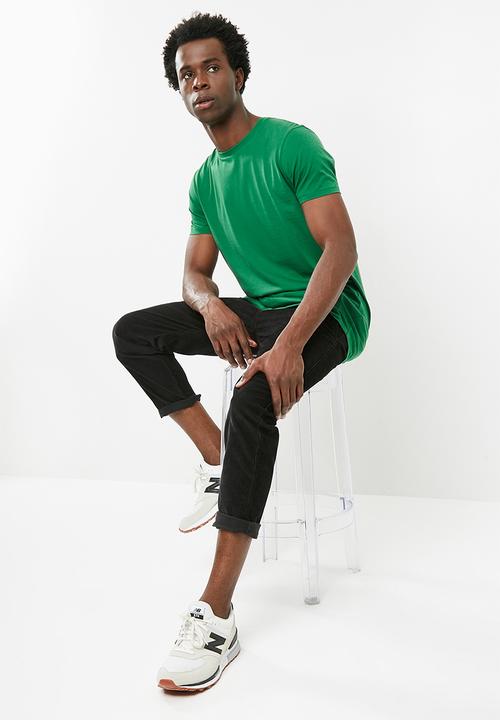 Superbalist - Curved hem longline tee - green
