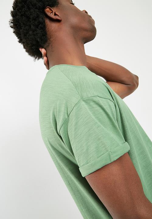 New Look - High roll tee - green 