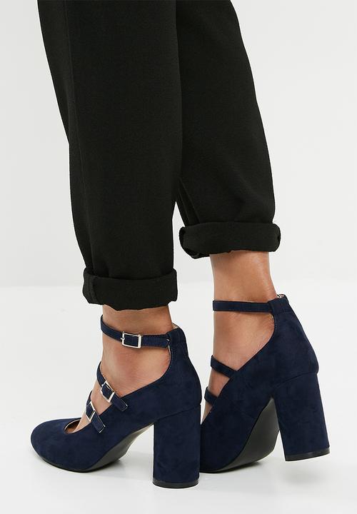 Superbalist - Multiple strap blok heel - navy