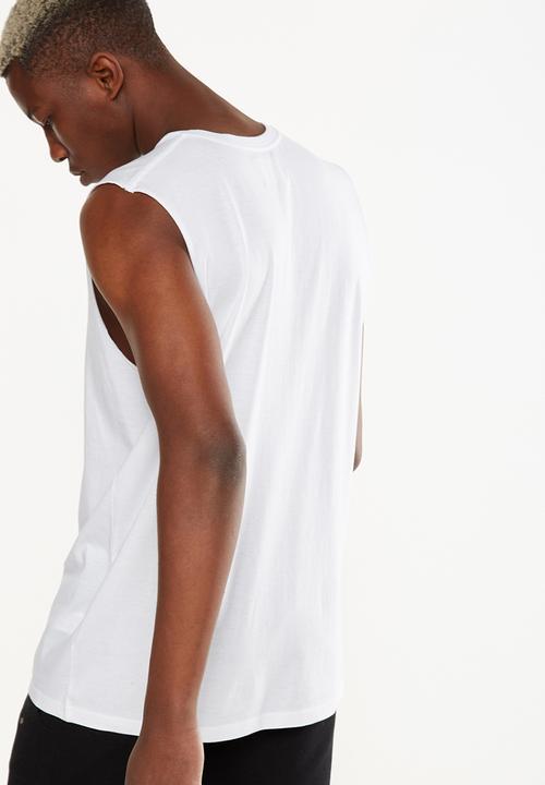 Cotton On - Tbar muscle tee - white