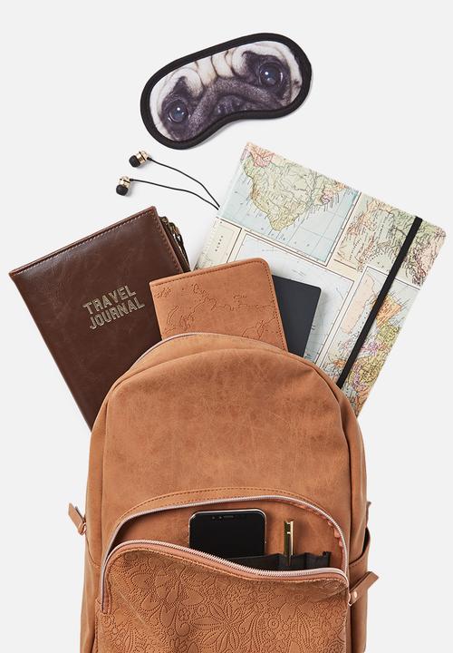 Typo - Travel zip journal - rich tan
