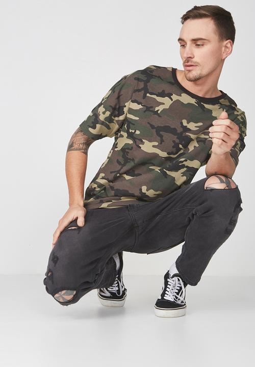 Cotton On - Drop shoulder longline tee - multi 