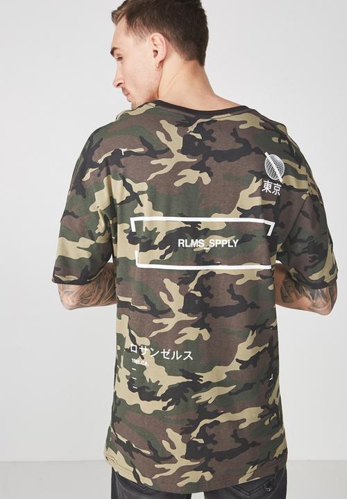 Cotton On - Drop shoulder longline tee - multi 