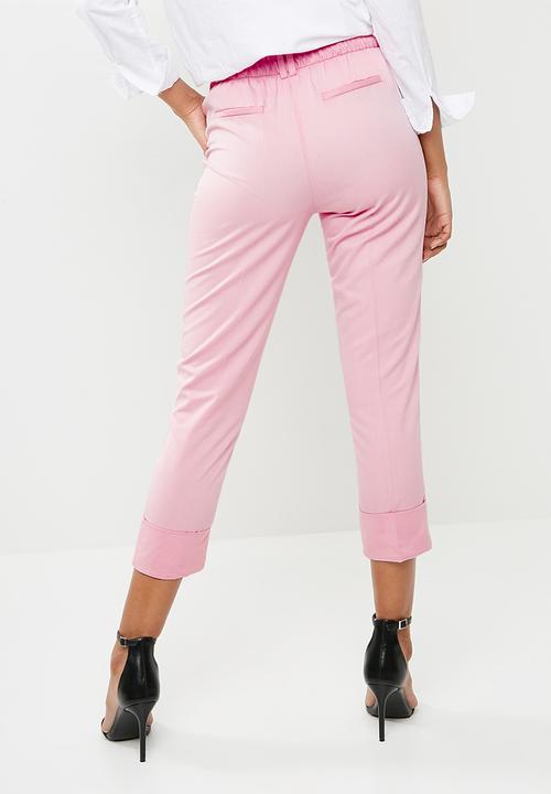 Superbalist - Pant with turn up cuff - pink 