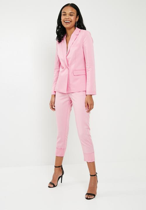 Superbalist - Pant with turn up cuff - pink 