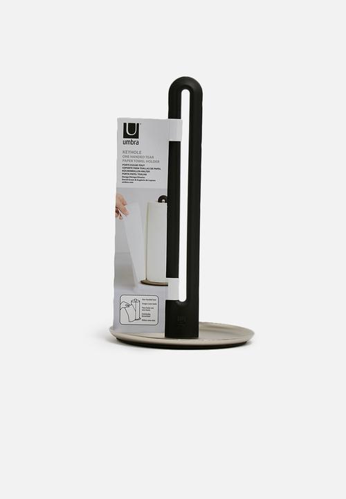 Umbra - Key hole paper towel holder - black & silver 