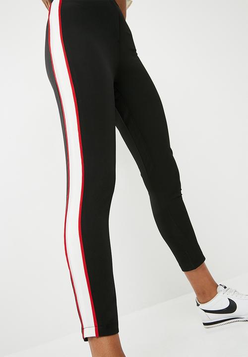 Missguided - Striped cigarette trousers - black 