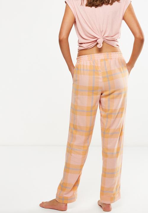 Cotton On - Non cuffed flannel pant - multi 