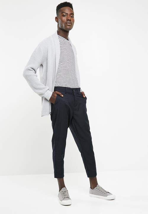 Cotton On - Tbar premium crew - white & black 