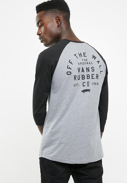 Vans - Stacked rubber raglan tee - grey & black 