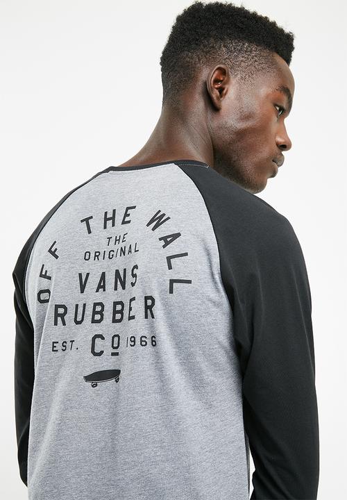 Vans - Stacked rubber raglan tee - grey & black 