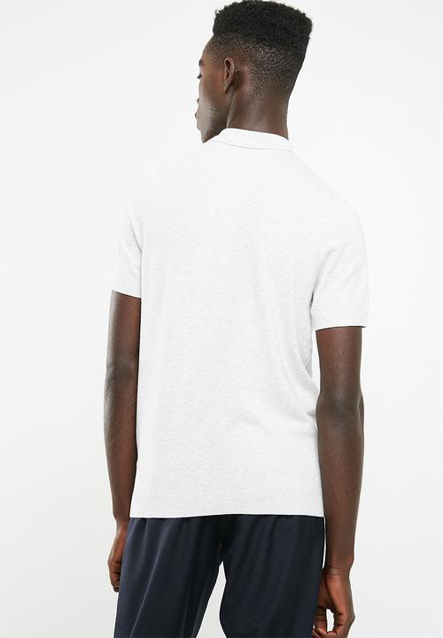 New Look - Slim fit textured polo short sleeve - grey