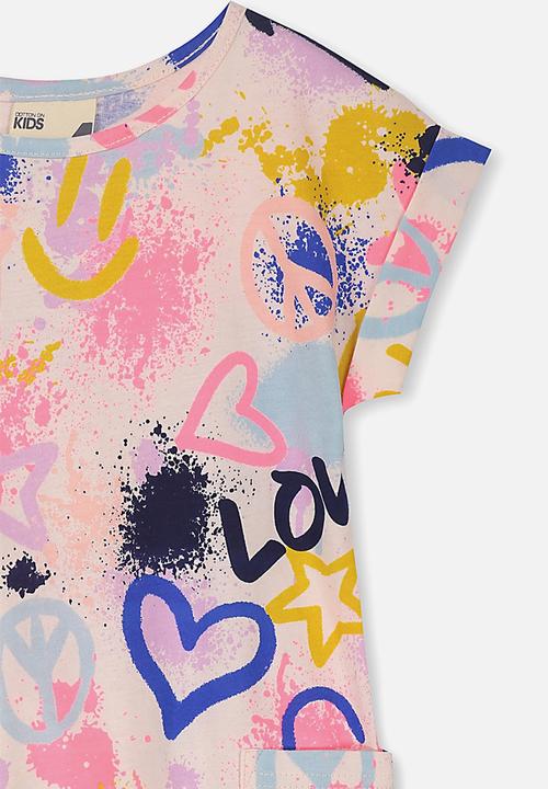 Cotton On - Greer short sleeve dress - multi